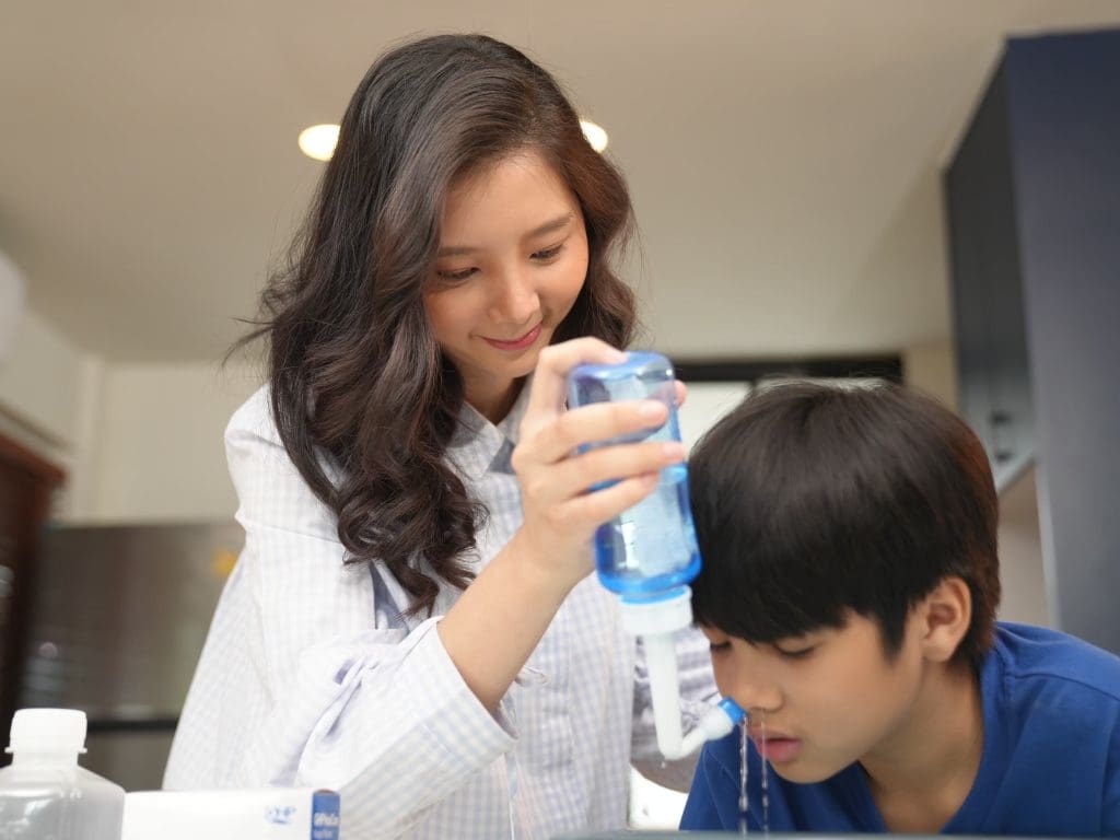 ขวดล้างจมูก ประโยชน์ของน้ำเกลือ Nss